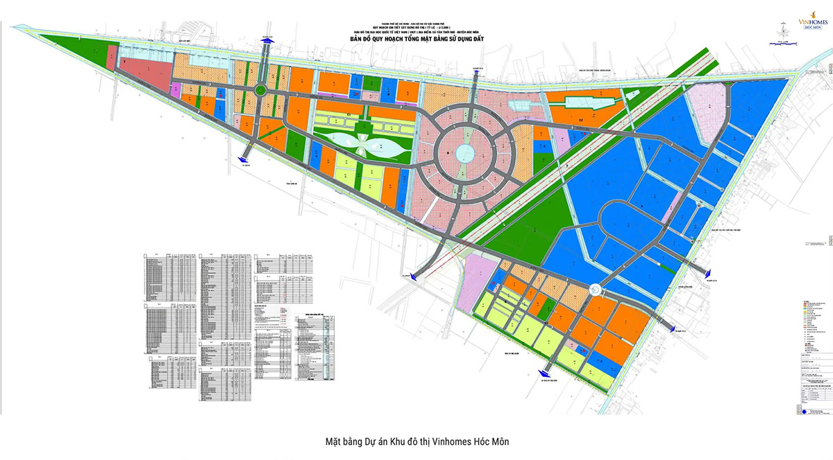 Mặt bằng tổng thể Đại đô thị Saigon Park Hóc Môn